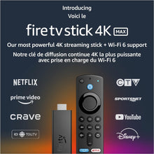 Load image into Gallery viewer, Amazon Fire TV Stick 4K Max streaming device, Wi-Fi 6, Alexa Voice Remote (includes TV controls)