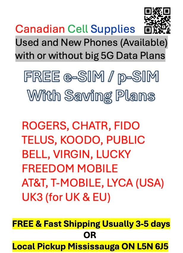 New Blank Multi SIM Card LTE 4G 5G prepaid postpaid Bell Virgin Lucky Rogers Chatr Wireless Fido Freedom Telus Koodo Public Mobile AT&T T-Mobile Lyca UK3 USA Canada Mexico UK EU