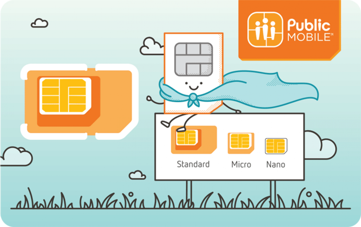 Public Mobile 4G Multi SIM Card - Pickup Price