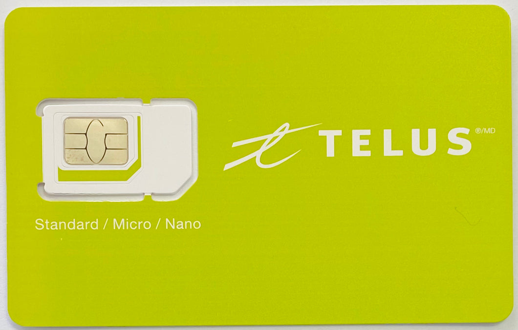 Multi SIM Card for Standard, Micro & Nano devices (Prepaid / Postpaid) Subscribe Plans for Telus Mobility