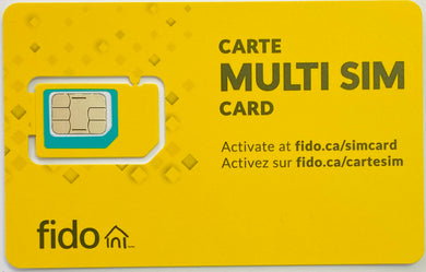 Multi SIM Card for Standard, Micro & Nano devices (Prepaid / Postpaid) Subscribe Plans for Fido Mobile
