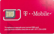 Load image into Gallery viewer, Multi SIM Card for Standard, Micro &amp; Nano devices (Prepaid) Subscribe Plans for T-Mobile