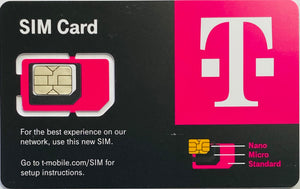 Multi SIM Card for Standard, Micro & Nano devices (Prepaid) Subscribe Plans for T-Mobile